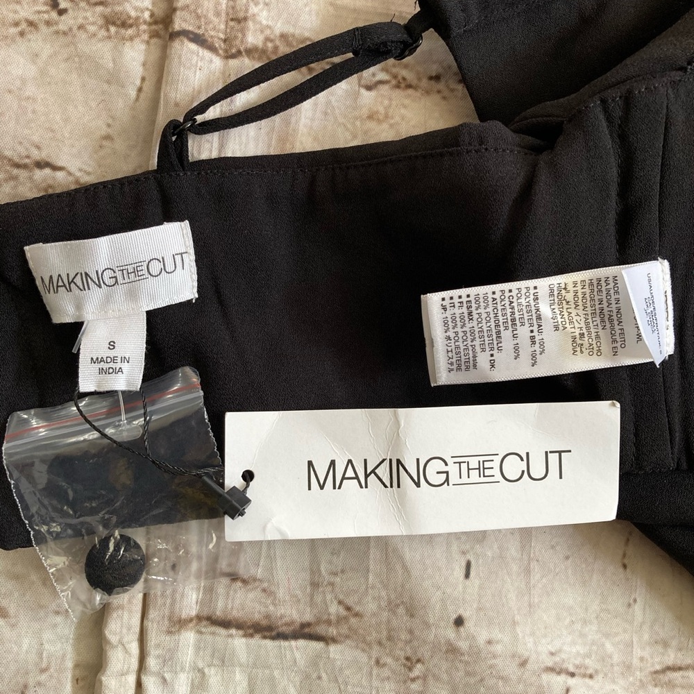 NWT Making The cut Black detailed cropped top size S ,M ,& L. - Picture 7 of 16